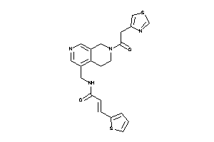 N-[[7-(2-thiazol-4-ylacetyl)-6,8-dihydro-5H-2,7-naphthyridin-4-yl]methyl]-3-(2-thienyl)acrylamide