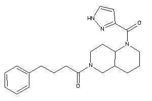 4-phenyl-1-[1-(1H-pyrazole-3-carbonyl)-2,3,4,4a,5,7,8,8a-octahydro-1,6-naphthyridin-6-yl]butan-1-one