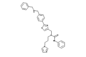 Image of 1-[[2-[4-[(benzylamino)methyl]phenyl]thiazol-4-yl]methyl]-1-(3-imidazol-1-ylpropyl)-3-phenyl-urea