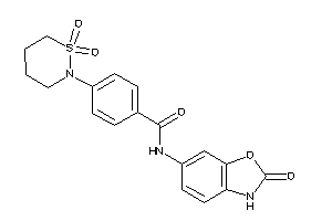 4-(1,1-diketothiazinan-2-yl)-N-(2-keto-3H-1,3-benzoxazol-6-yl)benzamide