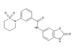 3-(1,1-diketothiazinan-2-yl)-N-(2-keto-3H-1,3-benzoxazol-6-yl)benzamide