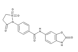 N-(2-keto-3H-1,3-benzoxazol-6-yl)-4-(1,1,3-triketo-1,2-thiazolidin-2-yl)benzamide