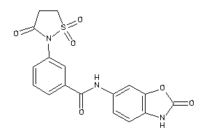 N-(2-keto-3H-1,3-benzoxazol-6-yl)-3-(1,1,3-triketo-1,2-thiazolidin-2-yl)benzamide