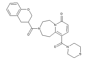 3-(chroman-3-carbonyl)-10-(thiomorpholine-4-carbonyl)-1,2,4,5-tetrahydropyrido[2,1-g][1,4]diazepin-7-one