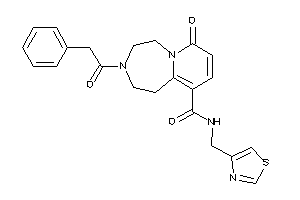 7-keto-3-(2-phenylacetyl)-N-(thiazol-4-ylmethyl)-1,2,4,5-tetrahydropyrido[2,1-g][1,4]diazepine-10-carboxamide