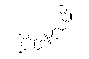 8-(4-piperonylpiperazino)sulfonyl-1,5-dihydro-1,5-benzodiazepine-2,4-quinone