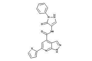 N-(5-keto-1-phenyl-3-pyrazolin-4-yl)-6-(2-thienyl)-1H-pyrazolo[3,4-b]pyridine-4-carboxamide