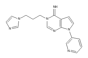 [3-(3-imidazol-1-ylpropyl)-7-(3-pyridyl)pyrrolo[2,3-d]pyrimidin-4-ylidene]amine