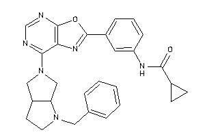 Image of N-[3-[7-(1-benzyl-2,3,3a,4,6,6a-hexahydropyrrolo[3,4-b]pyrrol-5-yl)oxazolo[5,4-d]pyrimidin-2-yl]phenyl]cyclopropanecarboxamide