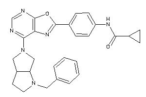 Image of N-[4-[7-(1-benzyl-2,3,3a,4,6,6a-hexahydropyrrolo[3,4-b]pyrrol-5-yl)oxazolo[5,4-d]pyrimidin-2-yl]phenyl]cyclopropanecarboxamide