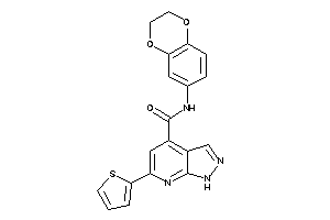 N-(2,3-dihydro-1,4-benzodioxin-6-yl)-6-(2-thienyl)-1H-pyrazolo[3,4-b]pyridine-4-carboxamide