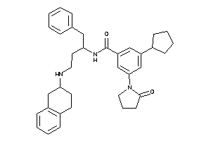N-[1-benzyl-3-(tetralin-2-ylamino)propyl]-3-cyclopentyl-5-(2-ketopyrrolidino)benzamide