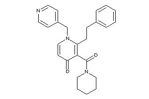 2-phenethyl-3-(piperidine-1-carbonyl)-1-(4-pyridylmethyl)-4-pyridone