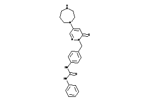 1-[4-[[4-(1,4-diazepan-1-yl)-6-keto-pyridazin-1-yl]methyl]phenyl]-3-phenyl-urea