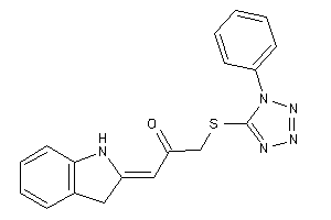 1-indolin-2-ylidene-3-[(1-phenyltetrazol-5-yl)thio]acetone