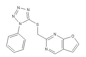 2-[[(1-phenyltetrazol-5-yl)thio]methyl]furo[2,3-d]pyrimidine
