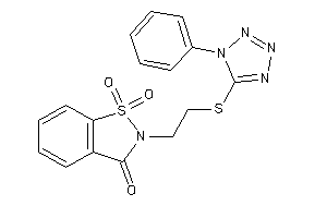 1,1-diketo-2-[2-[(1-phenyltetrazol-5-yl)thio]ethyl]-1,2-benzothiazol-3-one