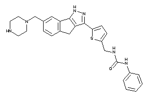 1-phenyl-3-[[5-[7-(piperazinomethyl)-1,4-dihydroindeno[1,2-c]pyrazol-3-yl]-2-thienyl]methyl]urea