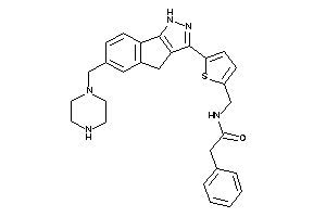 2-phenyl-N-[[5-[6-(piperazinomethyl)-1,4-dihydroindeno[1,2-c]pyrazol-3-yl]-2-thienyl]methyl]acetamide
