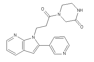 4-[3-[2-(3-pyridyl)pyrrolo[2,3-b]pyridin-1-yl]propanoyl]piperazin-2-one