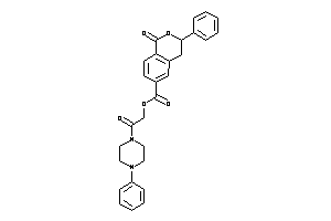 1-keto-3-phenyl-isochroman-6-carboxylic Acid [2-keto-2-(4-phenylpiperazino)ethyl] Ester