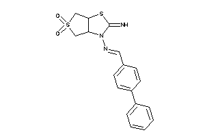 (2-imino-5,5-diketo-3a,4,6,6a-tetrahydrothieno[3,4-d]thiazol-3-yl)-(4-phenylbenzylidene)amine