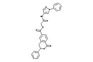 1-keto-3-phenyl-isochroman-6-carboxylic Acid [2-keto-2-[(1-phenylpyrazol-4-yl)amino]ethyl] Ester