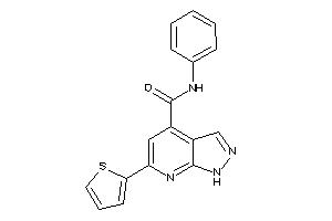 N-phenyl-6-(2-thienyl)-1H-pyrazolo[3,4-b]pyridine-4-carboxamide