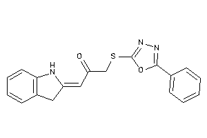 Image of 1-indolin-2-ylidene-3-[(5-phenyl-1,3,4-oxadiazol-2-yl)thio]acetone