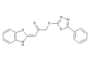 1-(3H-1,3-benzothiazol-2-ylidene)-3-[(5-phenyl-1,3,4-oxadiazol-2-yl)thio]acetone