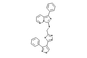 2-[[(5-phenylimidazo[5,1-f]pyridazin-7-yl)thio]methyl]-5-(3-phenylisoxazol-4-yl)-1,3,4-oxadiazole