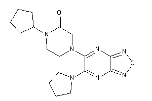 1-cyclopentyl-4-(5-pyrrolidinofurazano[3,4-b]pyrazin-6-yl)piperazin-2-one