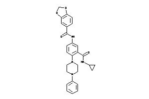 Image of N-[3-(cyclopropylcarbamoyl)-4-(4-phenylpiperazino)phenyl]-piperonylamide