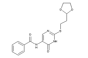 N-[2-[2-(1,3-dioxolan-2-yl)ethylthio]-6-keto-1H-pyrimidin-5-yl]benzamide