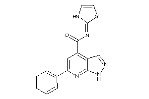 6-phenyl-N-(4-thiazolin-2-ylidene)-1H-pyrazolo[3,4-b]pyridine-4-carboxamide