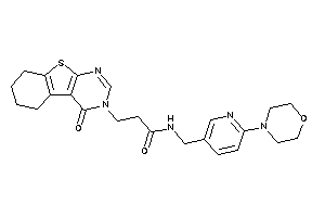 3-(4-keto-5,6,7,8-tetrahydrobenzothiopheno[2,3-d]pyrimidin-3-yl)-N-[(6-morpholino-3-pyridyl)methyl]propionamide