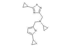 Image of Cyclopropyl-[(5-cyclopropyl-2-furyl)methyl]-[(5-cyclopropyl-1,2,4-oxadiazol-3-yl)methyl]amine