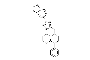 3-(1,3-benzodioxol-5-yl)-5-[(4-phenyl-3,4,4a,5,6,7,8,8a-octahydro-2H-quinolin-1-yl)methyl]-1,2,4-oxadiazole