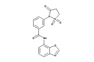 N-(1,3-benzoxazol-7-yl)-3-(1,1,3-triketo-1,2-thiazolidin-2-yl)benzamide