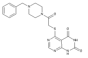 5-[[2-(4-benzylpiperazino)-2-keto-ethyl]thio]-1H-pyrimido[4,5-d]pyrimidine-2,4-quinone