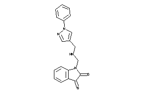 1-[[(1-phenylpyrazol-4-yl)methylamino]methyl]isatin