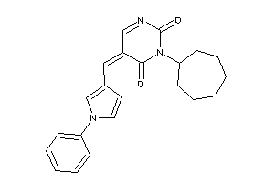 Image of 3-cycloheptyl-5-[(1-phenylpyrrol-3-yl)methylene]pyrimidine-2,4-quinone