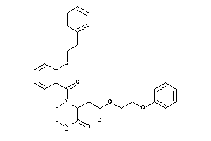 Image of 2-[3-keto-1-(2-phenethyloxybenzoyl)piperazin-2-yl]acetic Acid 2-phenoxyethyl Ester