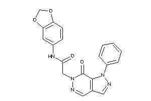 Image of N-(1,3-benzodioxol-5-yl)-2-(7-keto-1-phenyl-pyrazolo[3,4-d]pyridazin-6-yl)acetamide