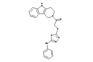 2-[(5-anilino-1,3,4-thiadiazol-2-yl)thio]-1-(1,3,4,5-tetrahydropyrido[4,3-b]indol-2-yl)ethanone