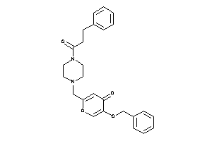 5-benzoxy-2-[(4-hydrocinnamoylpiperazino)methyl]pyran-4-one