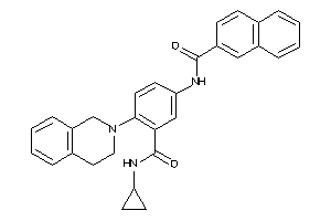 Image of N-[3-(cyclopropylcarbamoyl)-4-(3,4-dihydro-1H-isoquinolin-2-yl)phenyl]-2-naphthamide