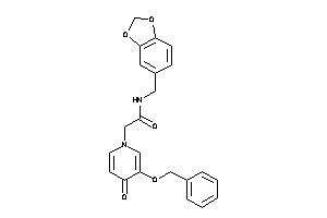 2-(3-benzoxy-4-keto-1-pyridyl)-N-piperonyl-acetamide