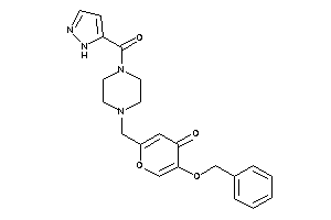 5-benzoxy-2-[[4-(1H-pyrazole-5-carbonyl)piperazino]methyl]pyran-4-one