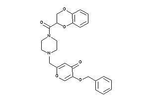 5-benzoxy-2-[[4-(2,3-dihydro-1,4-benzodioxine-3-carbonyl)piperazino]methyl]pyran-4-one